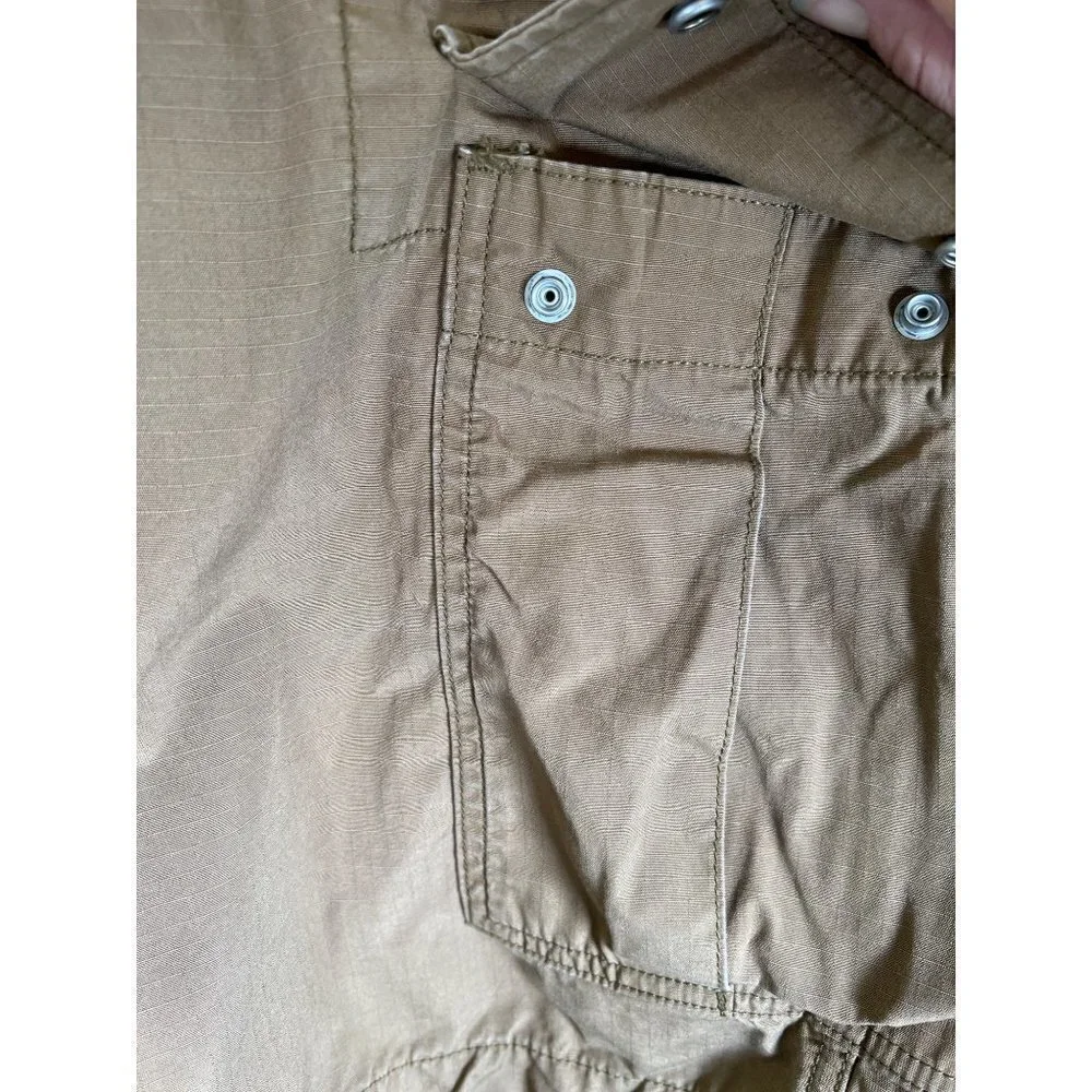 Levi Strauss & Co Mens Size 40 W Dark‎ Khaki Cargo Short Surplus Utility Cotton